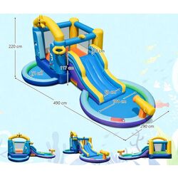 Centru de joaca gonflabil Costway NP11016DE (Blue) Thumb