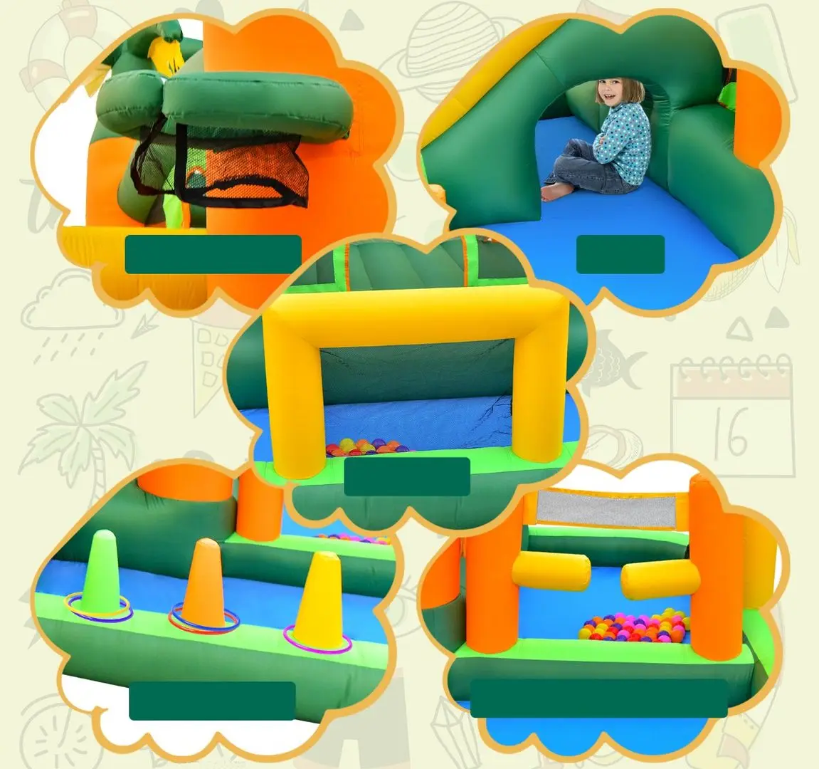 Надувной игровой центр Costway NP11069DE (Multicolor) - 2