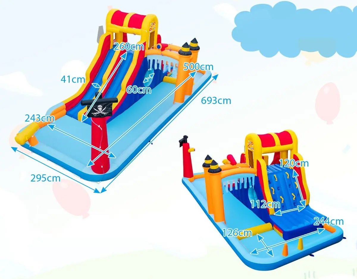 Надувной игровой центр Costway NP11333 (Blue/Yellow)