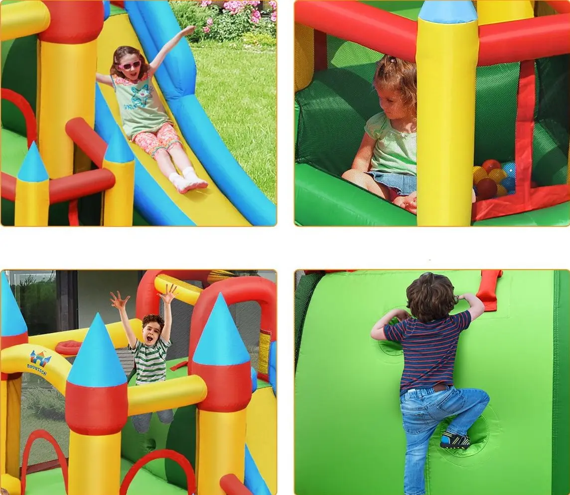 Centru de joaca gonflabil + pompa electrica Costway OP70348DE (Multicolor)