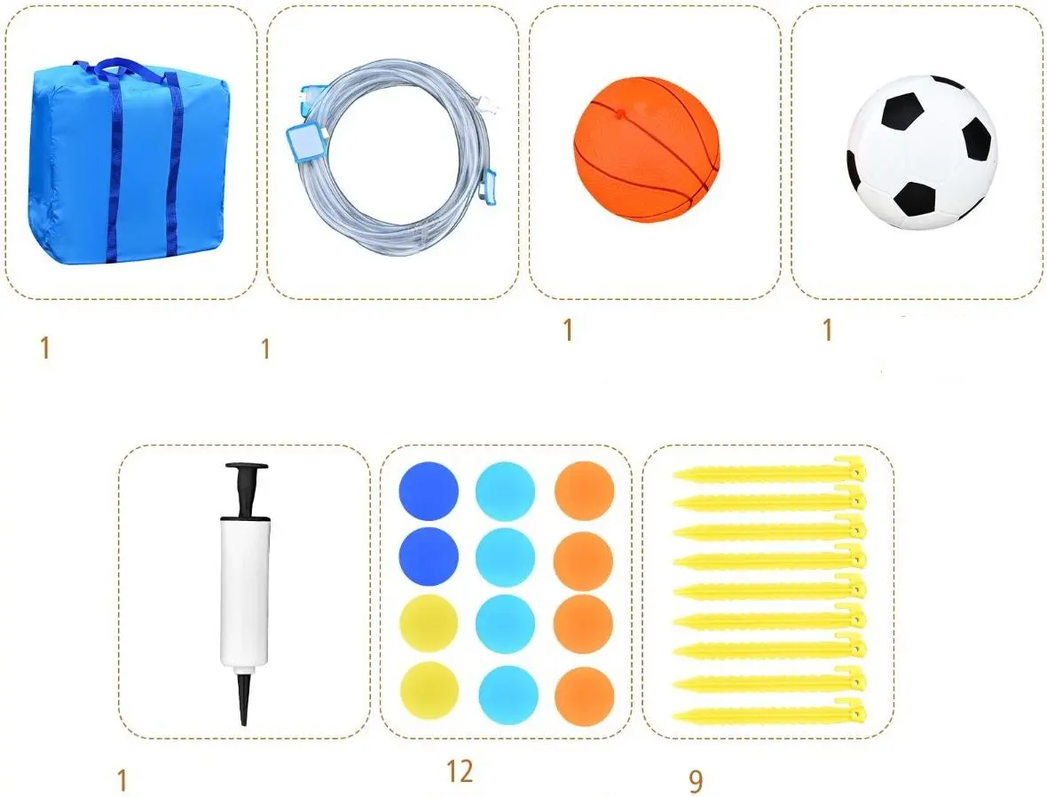 Centru de joaca gonflabil + pompa electrica Costway OP70981DE (Multicolor)