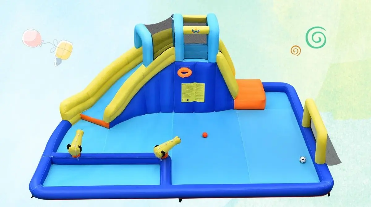 Centru de joaca gonflabil + pompa electrica Costway OP70981DE (Multicolor)