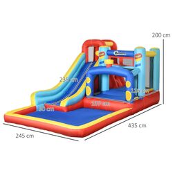 Надувной игровой центр 4в1 Outsunny 342-058V90 (Multicolor) Thumb