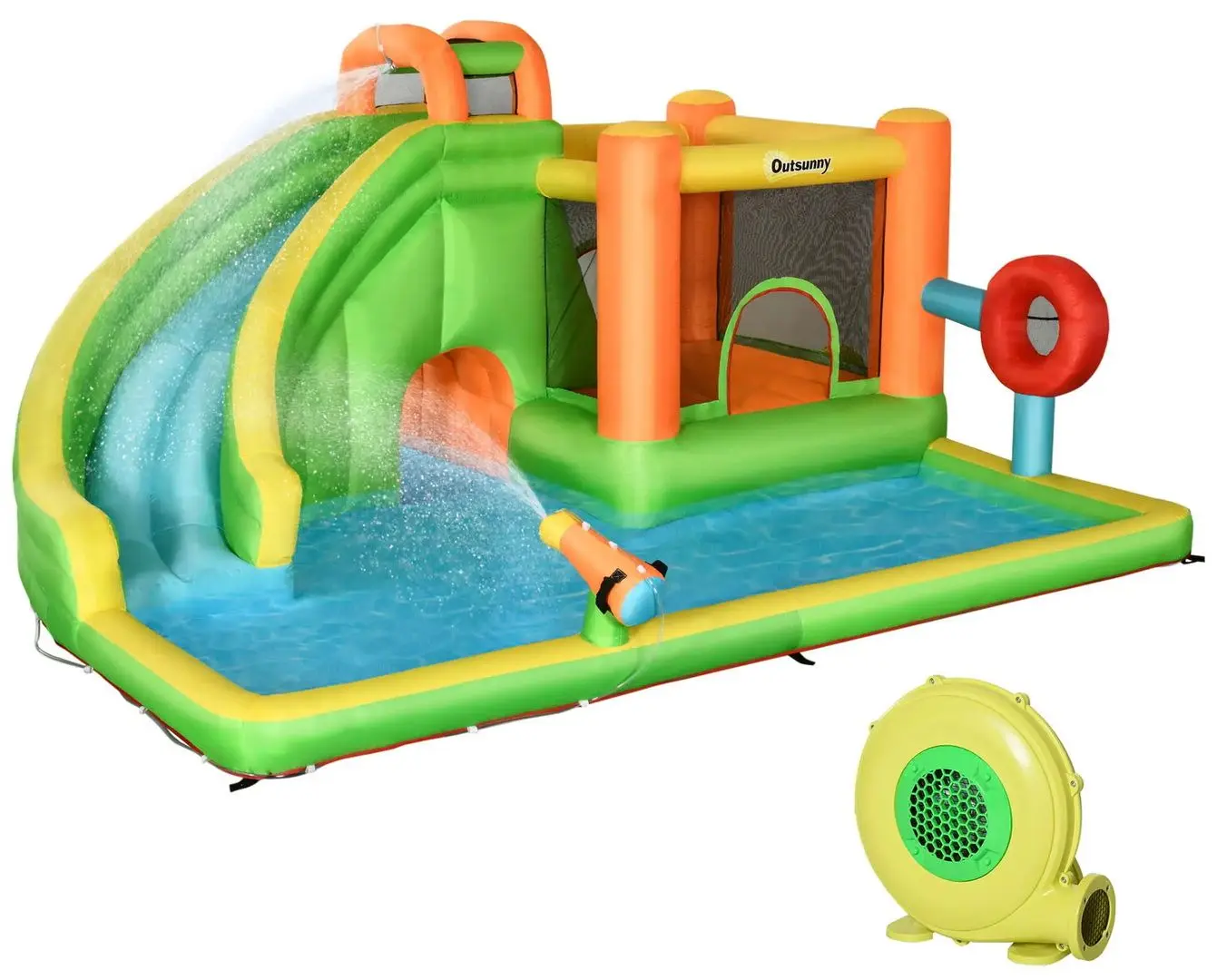 Надувной игровой центр 7в1 Outsunny 342-049V90 (Multicolor) - 2