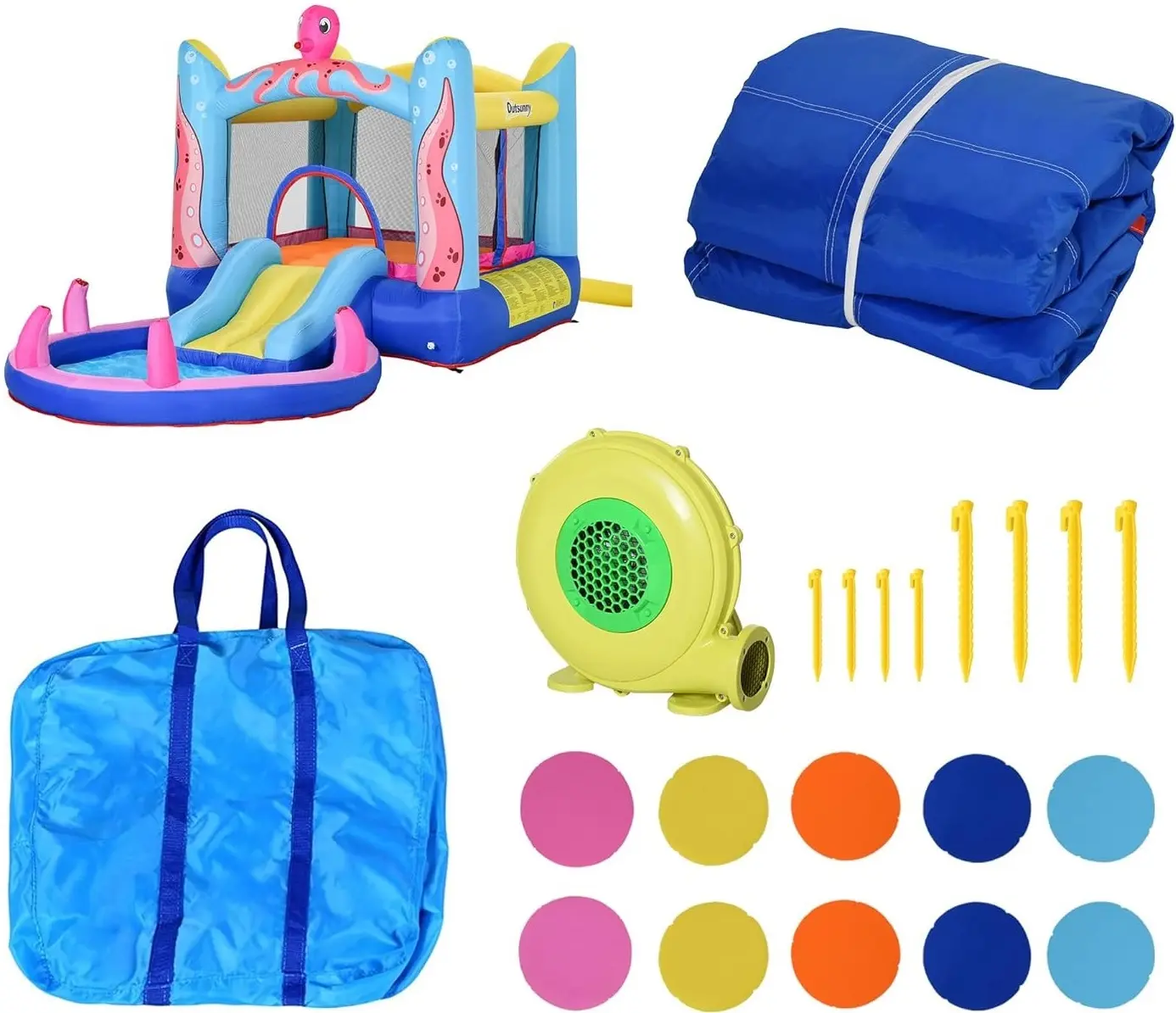 Centru de joaca gonflabil Outsunny 342-022V90 (Multicolor) - 4