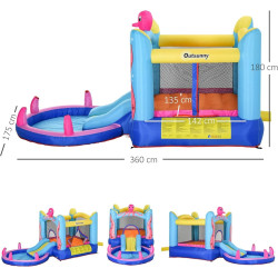 Centru de joaca gonflabil Outsunny 342-022V90 (Multicolor) Thumb