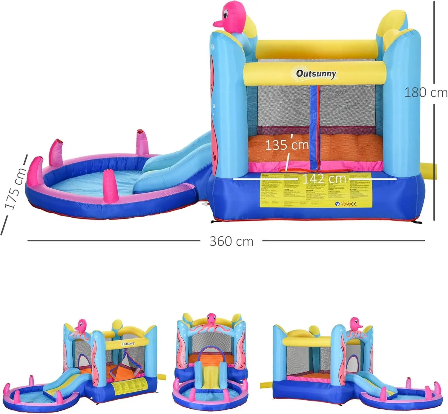 Centru de joaca gonflabil Outsunny 342-022V90 (Multicolor) - 7