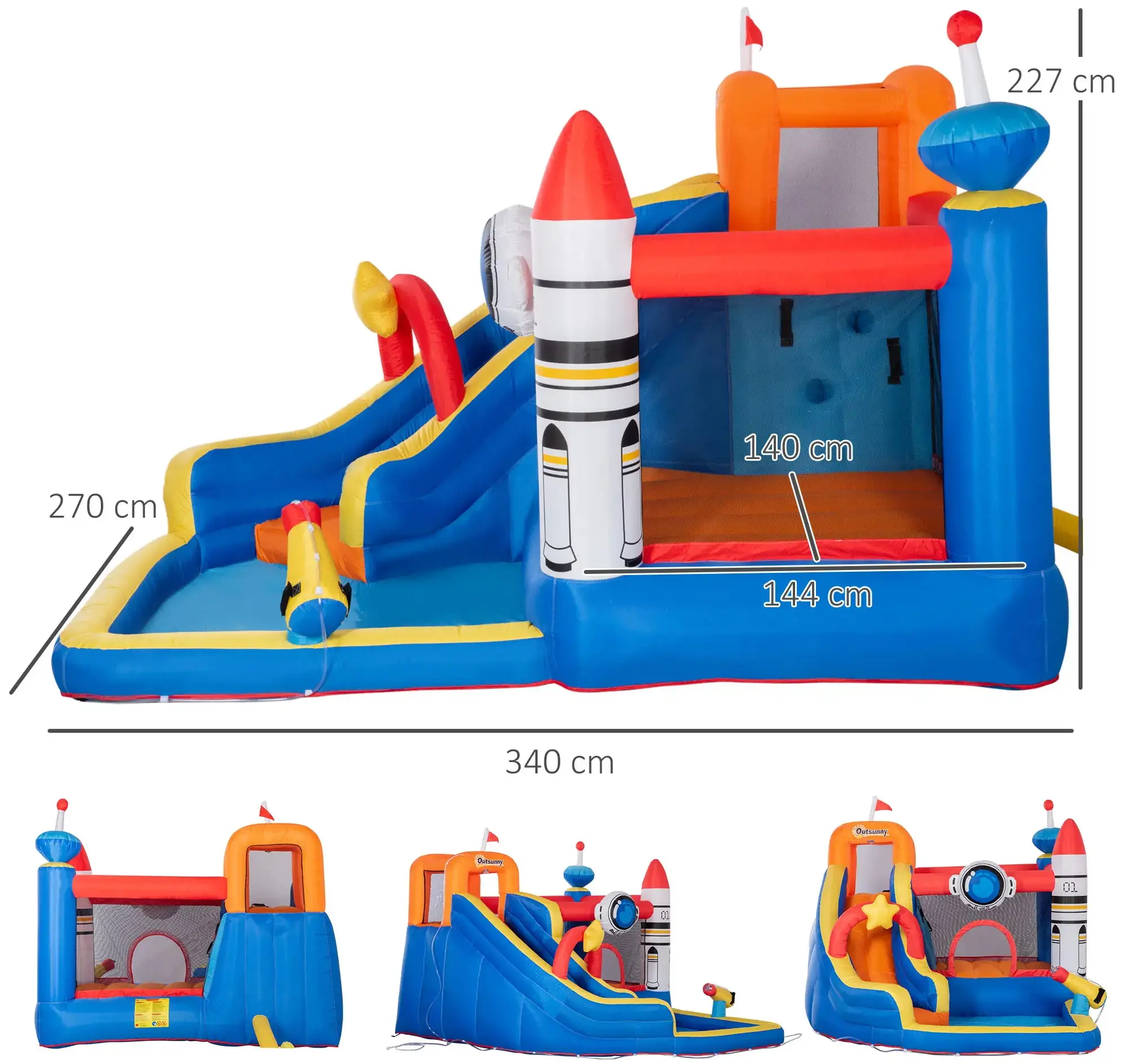 Надувной игровой центр Outsunny 342-051V90 (Multicolor) - 3