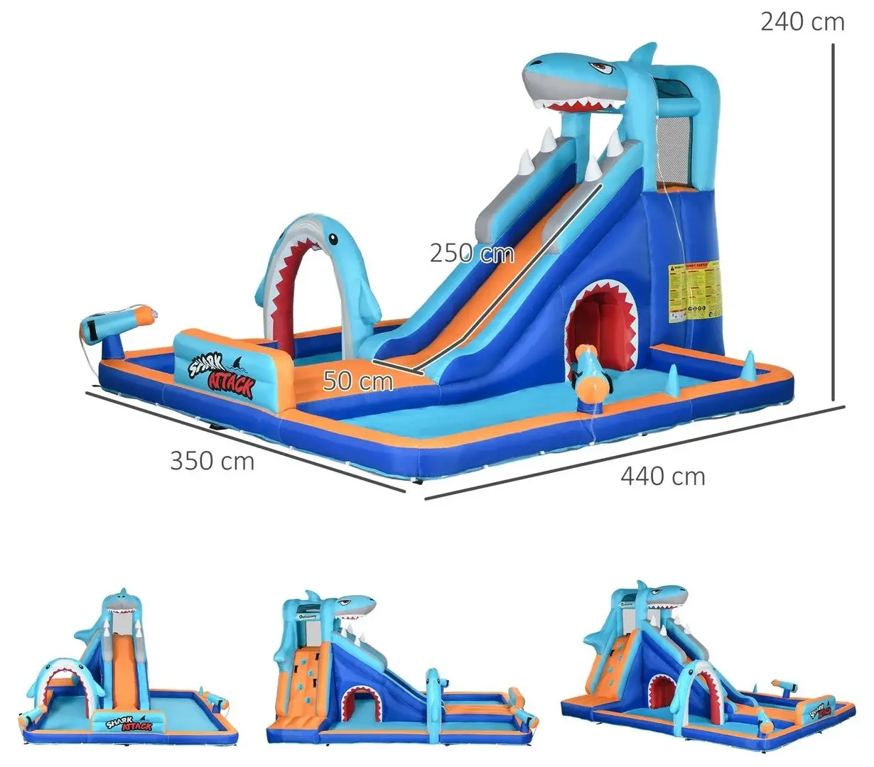 Centru de joaca gonflabil Outsunny 346-006V90MX (Multicolor) - 4