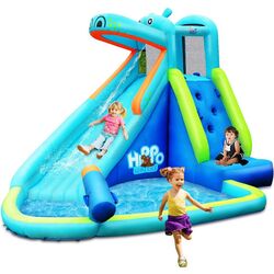 Centru de joaca gonflabil Costway OP70100 (Blue/Green) Thumb