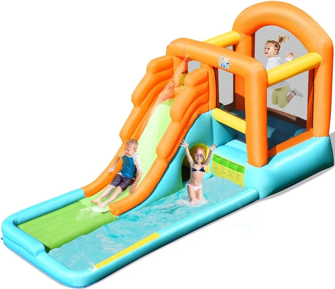 Centru de joaca gonflabil Costway OP70106 (Blue/Green/Orange) - 7