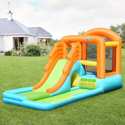Centru de joaca gonflabil Costway OP70106 (Blue/Green/Orange) Thumb
