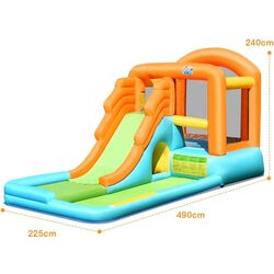 Centru de joaca gonflabil Costway OP70106 (Blue/Green/Orange) Thumb