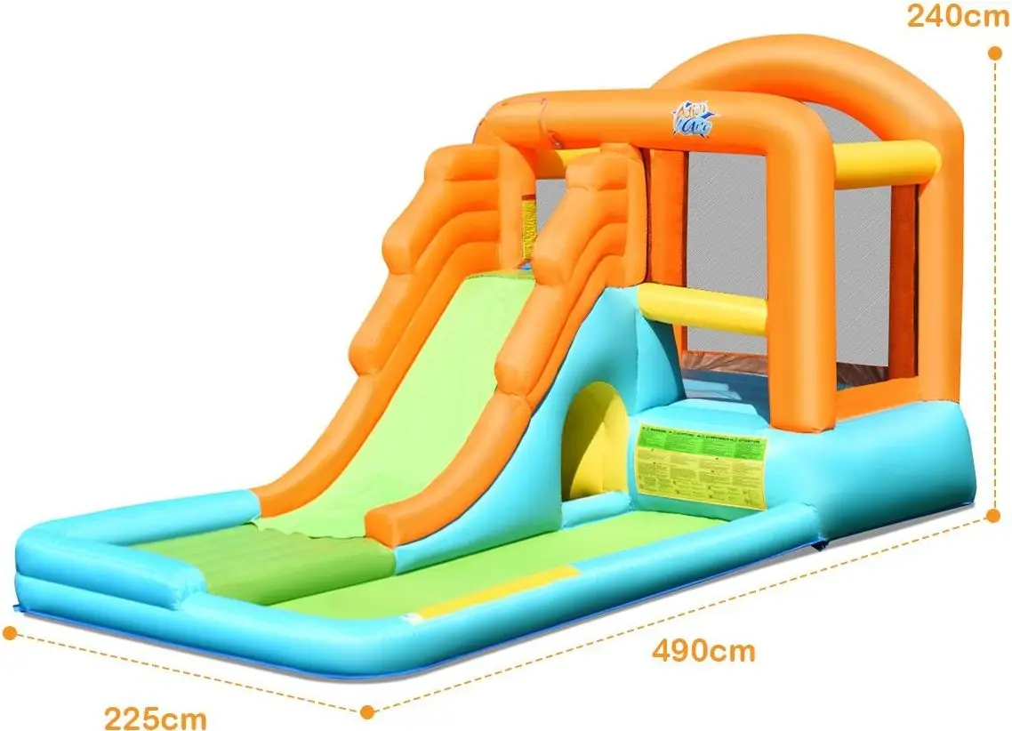 Centru de joaca gonflabil Costway OP70106 (Blue/Green/Orange) - 2