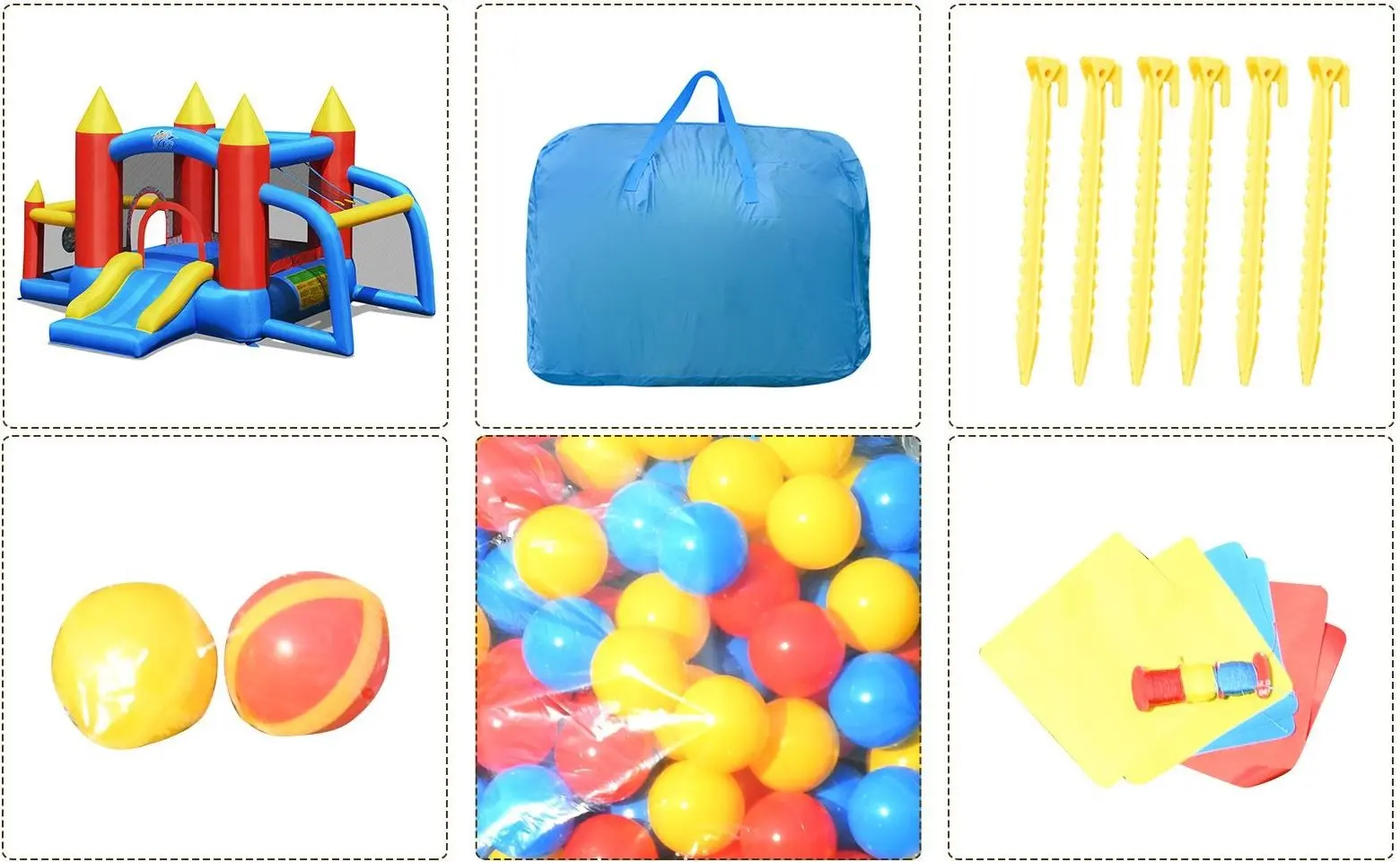 Надувной игровой центр Costway OP70641DE (Blue/Red/Yellow)