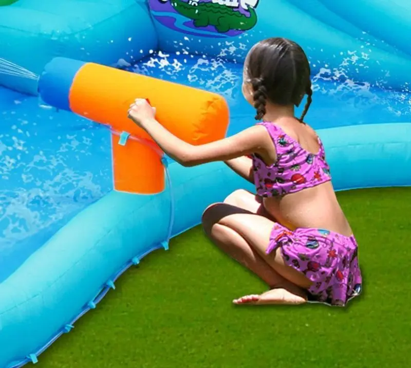 Надувной игровой центр Happy Hop Crocodile Water Slide (Multicolor) - 4