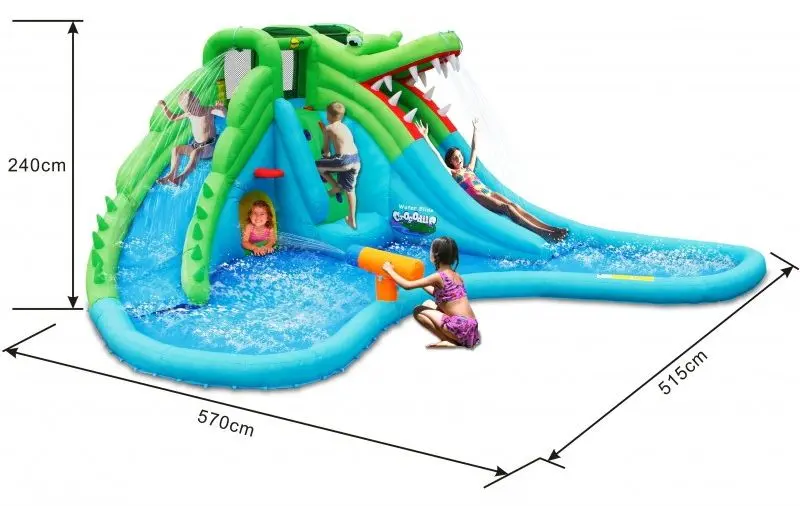 Надувной игровой центр Happy Hop Crocodile Water Slide (Multicolor) - 2