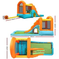 Надувной игровой центр Happy Hop Giant Airflow Bouncy Castle and Pool (Multicolor) Thumb