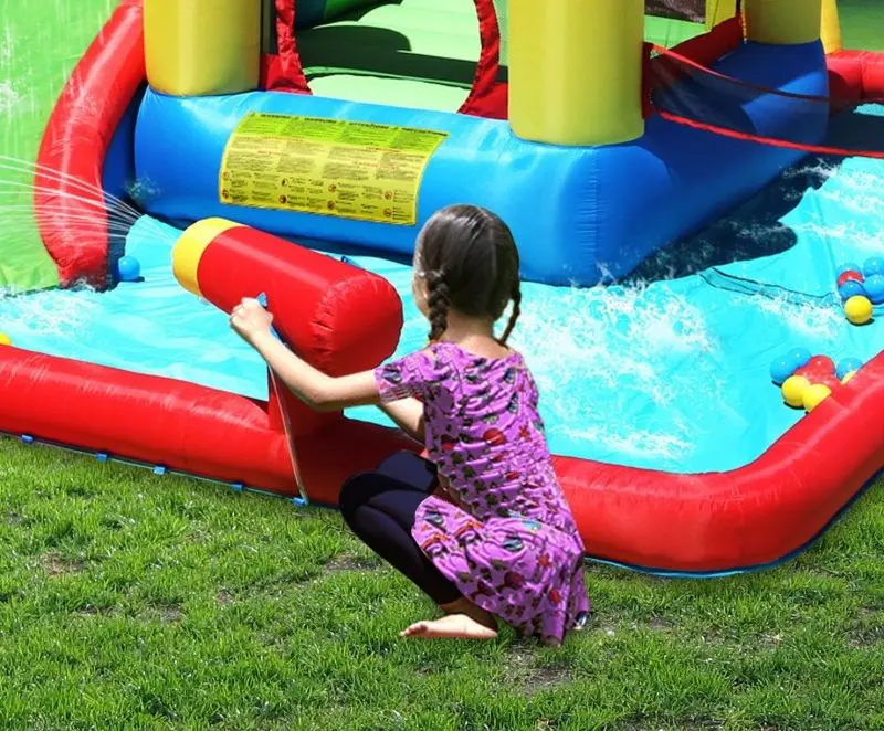 Centru de joacă gonflabil Happy Hop Jump and Splash Funland 9016 (Multicolor) - 9