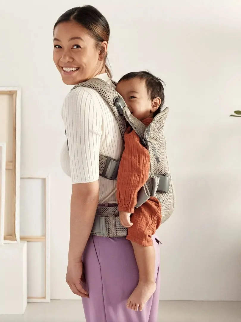 Marsupiu BabyBjorn One Air (Gray/Beige) - 5