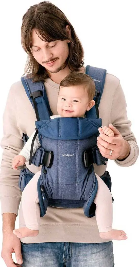 Marsupiu BabyBjorn One Classic (Denim/Midnight Blue)