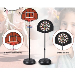 Баскетбольная стойка 2в1 Costway SP37868 (Black) Thumb