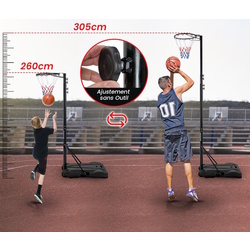 Stand de baschet Costway SP37870 (Black) Thumb