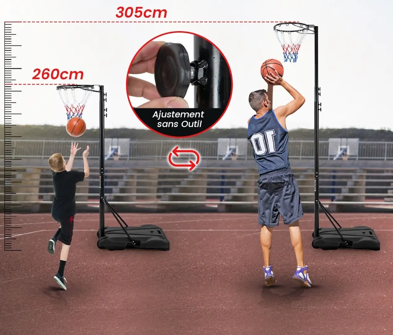 Stand de baschet Costway SP37870 (Black)