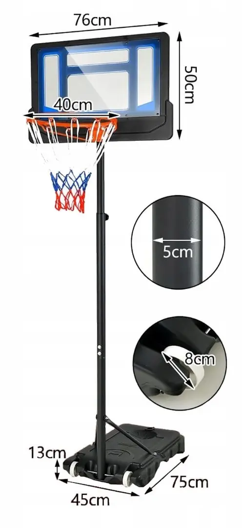 Баскетбольная стойка Costway SP38001BL (Blue/Black)