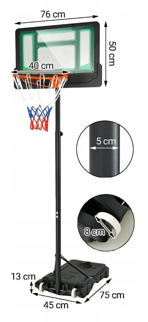 Баскетбольная стойка Costway SP38001GN (Green/Black)