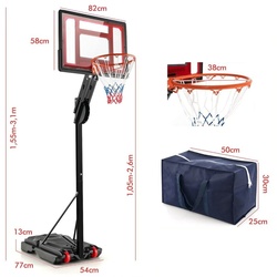 Stand de baschet Costway SP38190 (Black/Red) Thumb