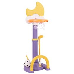 Баскетбольный набор 4в1 Costway UY10085YE (Yellow/Purple)