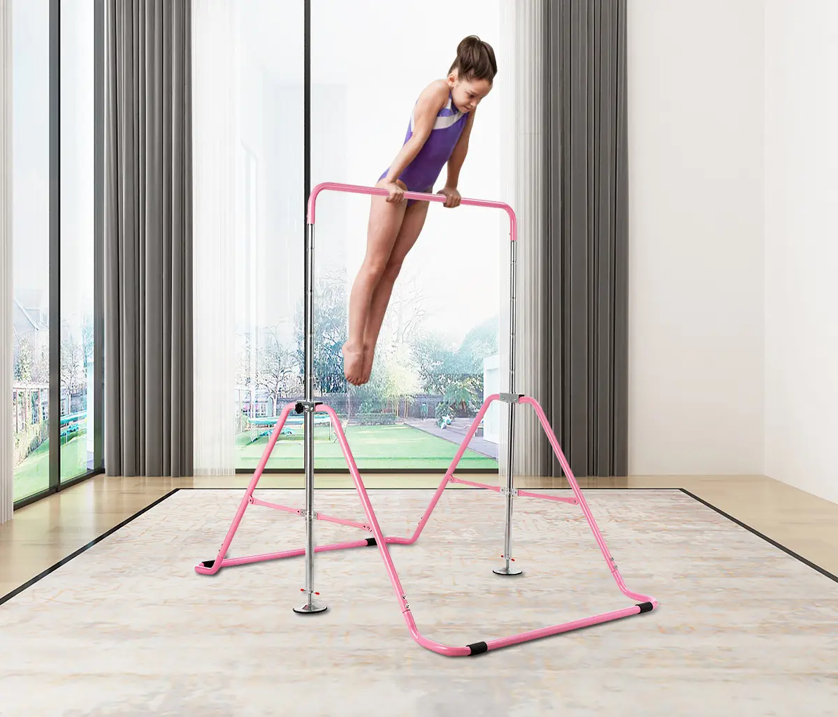 Bare paralele de gimnastica Costway SP37856FS (Pink) - 4