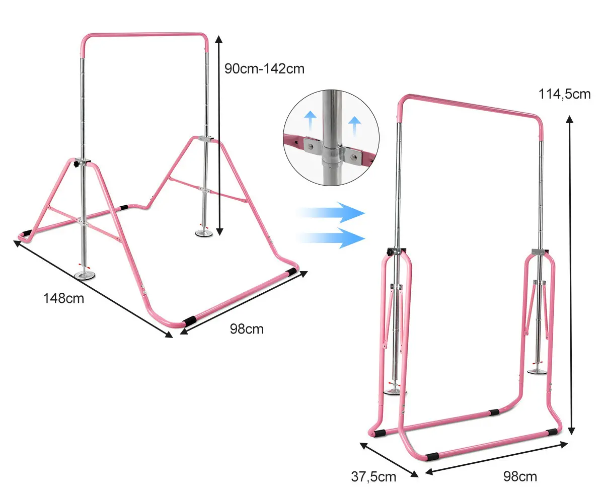 Bare paralele de gimnastica Costway SP37856FS (Pink) - 5