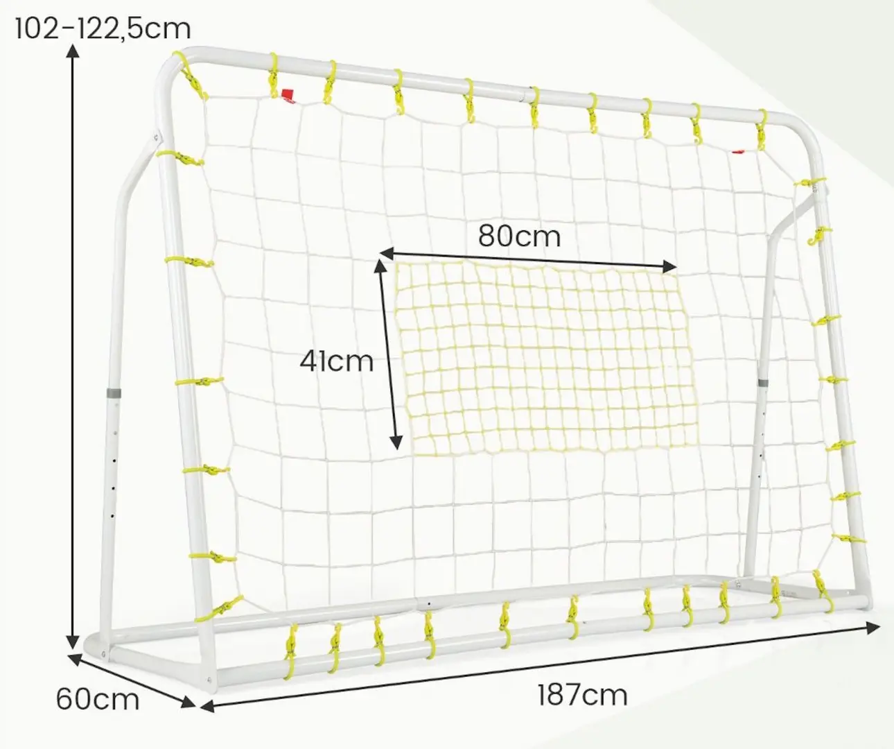Poarta pentru fotbal Costway SP38097WH (White)