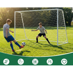 Poarta pentru fotbal Costway SP38566 (White) Thumb