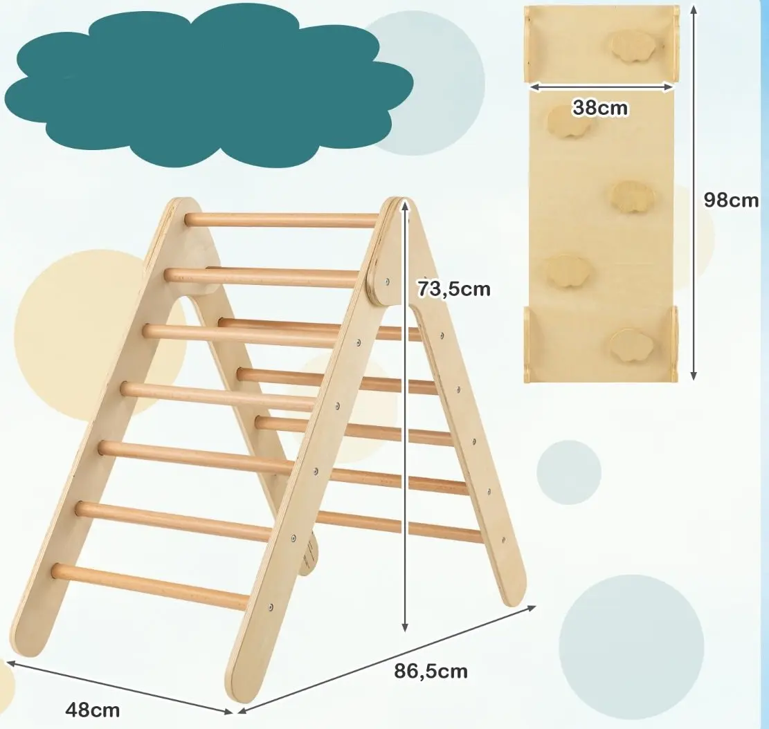 Лестница 3в1 Costway TS10163NA (Natural)