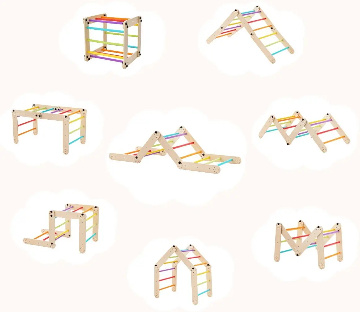 Лестница 5в1 Costway TS10106CL (Natural/Multicolor)