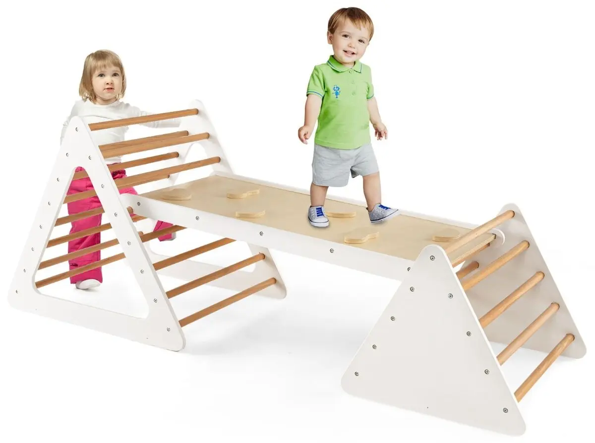 Лестница с мостиком 3в1 Costway TS10160BE (Beige)