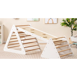 Лестница с мостиком 3в1 Costway TS10160BE (Beige) Thumb