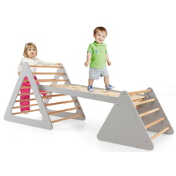 Лестница с мостиком 3в1 Costway TS10160GR (Grey) Thumb