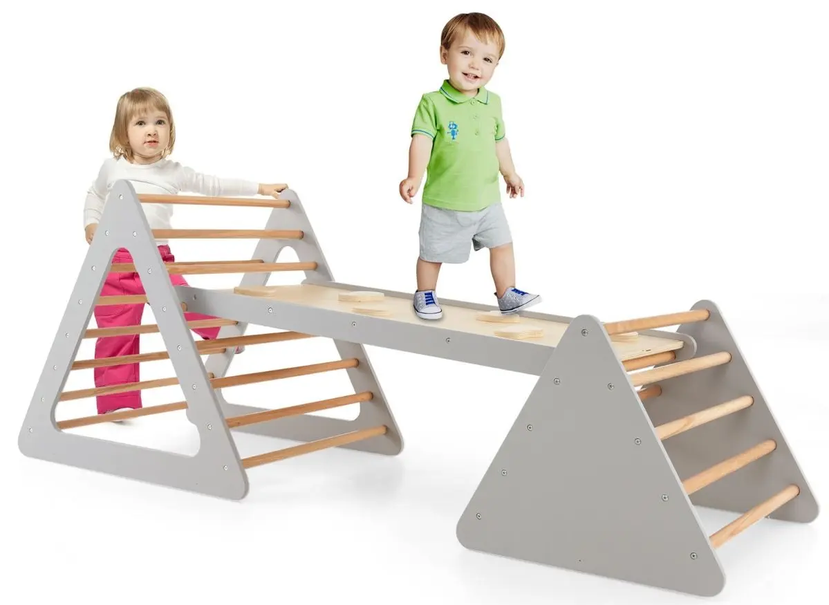 Лестница с мостиком 3в1 Costway TS10160GR (Grey)