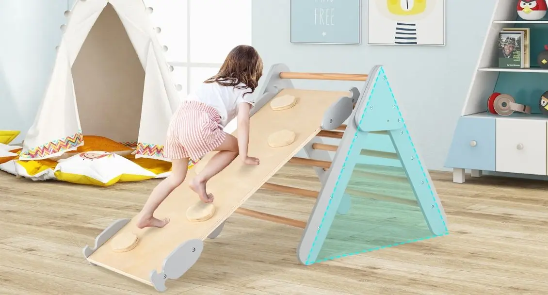 Лестница с мостиком 7в1 Costway TS10167GR (Grey)