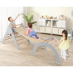 Лестница с мостиком 7в1 Costway TS10167GR (Grey) Thumb