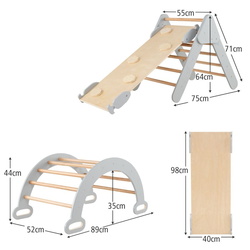 Лестница с мостиком 7в1 Costway TS10167GR (Grey) Thumb