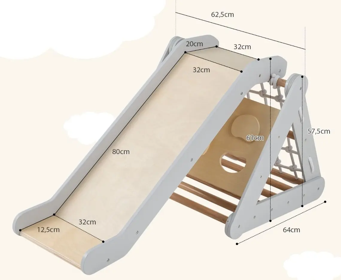 Треугольная лестница 4в1 Costway TS10164GR (Grey)