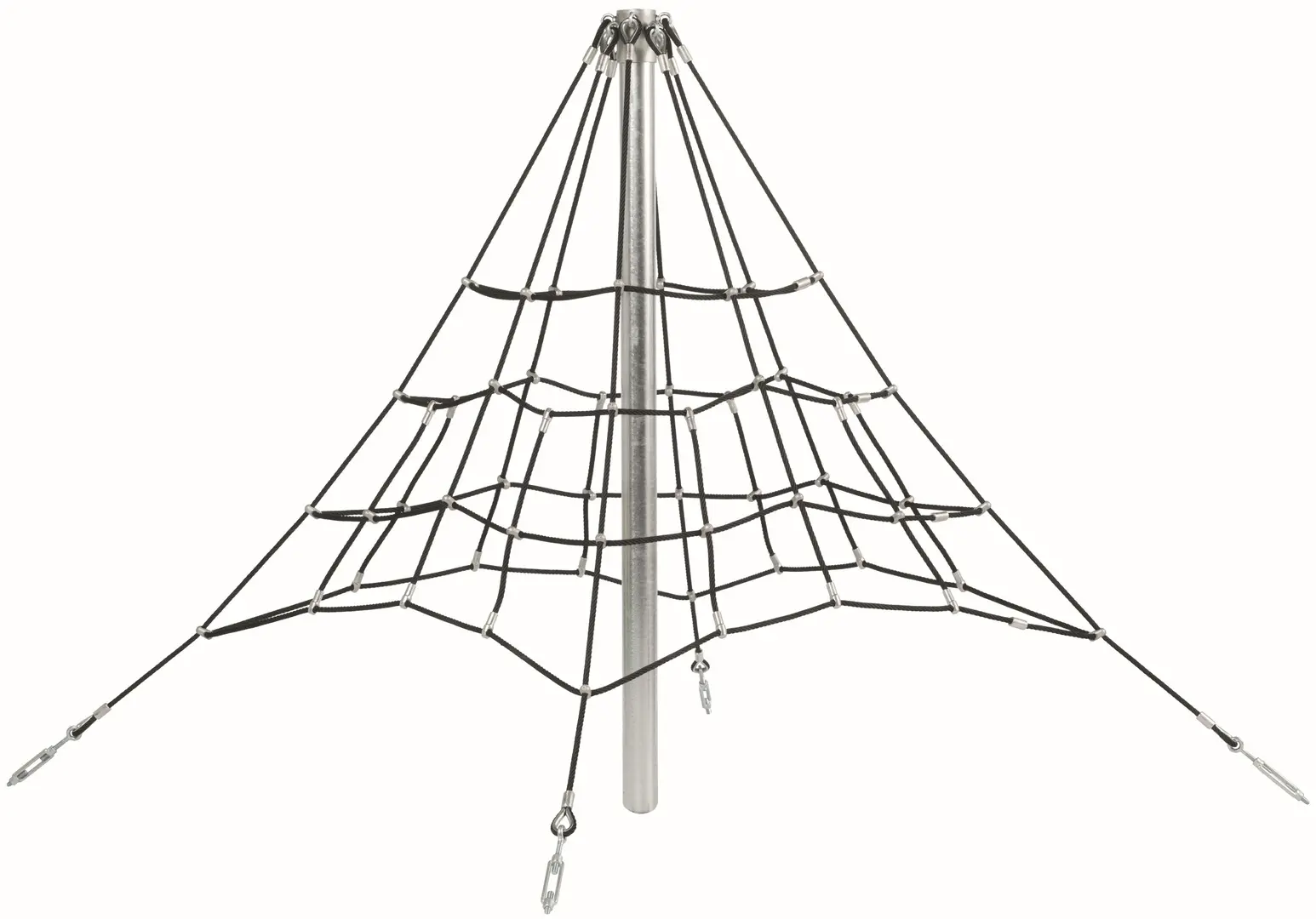 Piramida din frânghie armată DastimArt 0276 2.0m (Black/Silver)