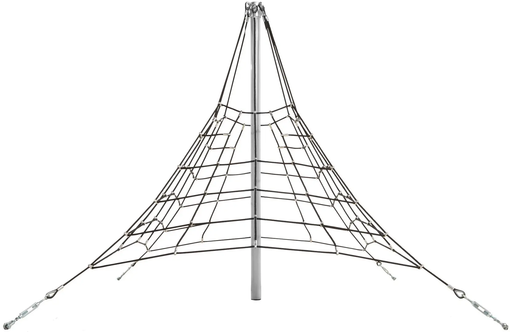 Piramida din frânghie armată DastimArt 0277 2.7m (Black/Silver)