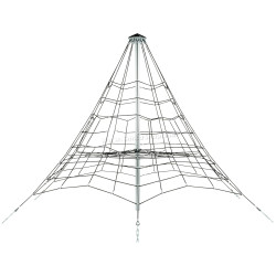 Piramida din frânghie armată DastimArt 0278 3.5m (Black/Silver)