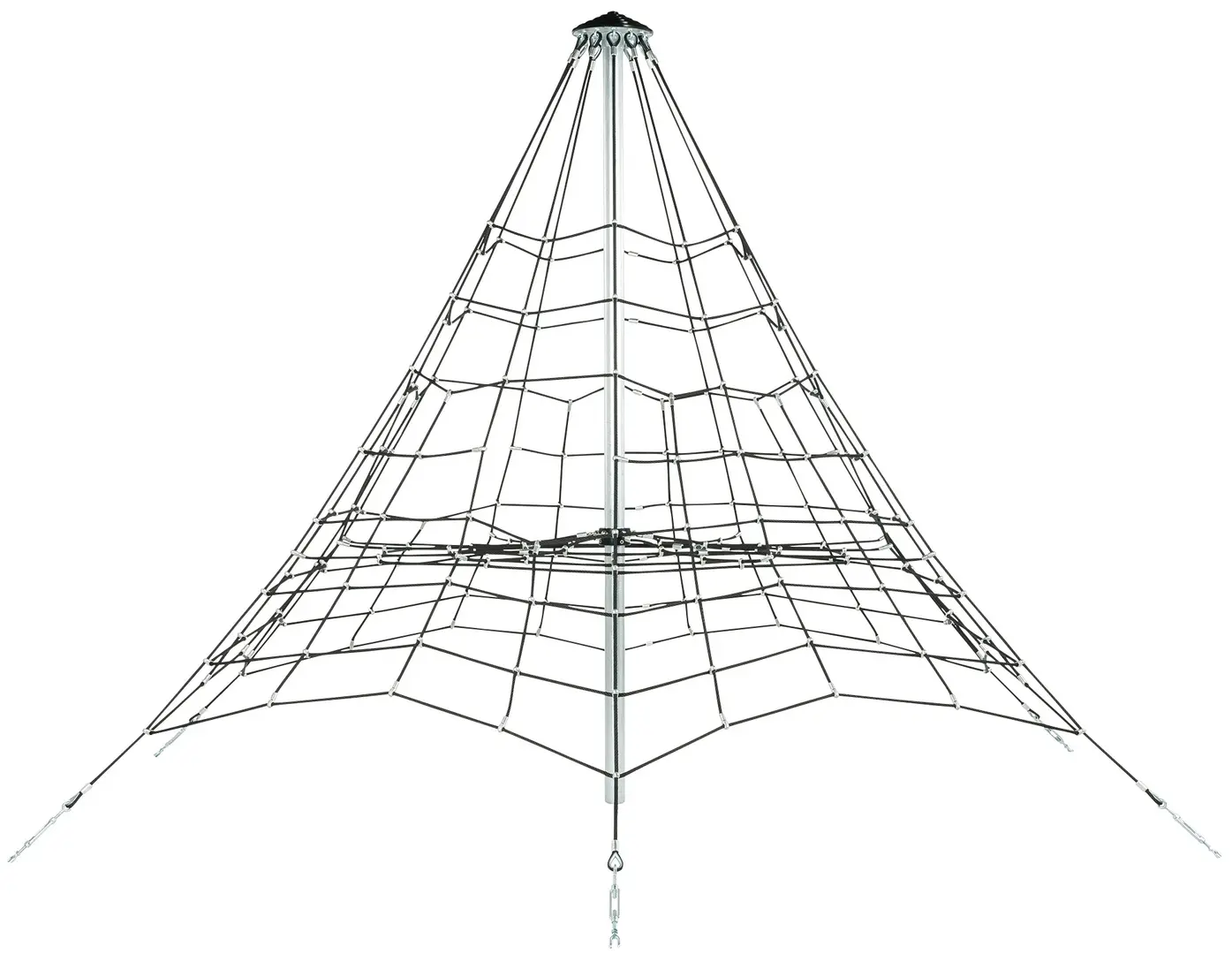 Piramida din frânghie armată DastimArt 0278 3.5m (Black/Silver)